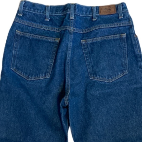 Vintage L.L. Bean Mens Relaxed Fit High Waisted Denim Jeans Size 34W - Picture 5 of 12